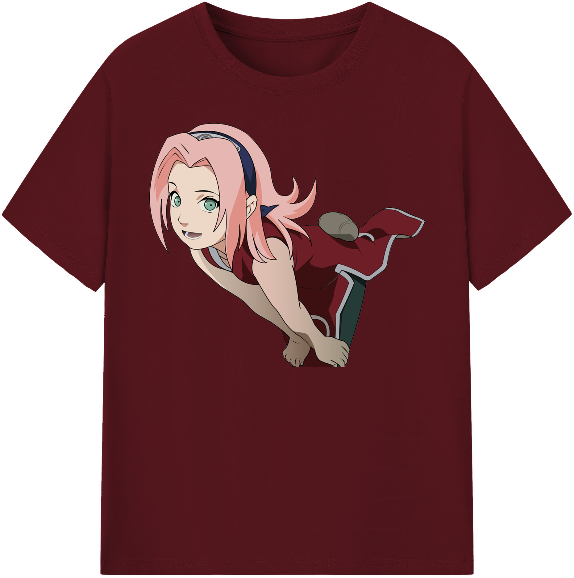 （画像用） NARUTO -ナルト- 春野サクラ Haruno Sakura 綿100％半袖Tシャツ（フロントプリント）